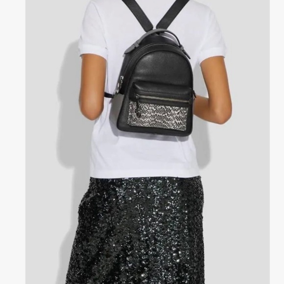 Coach Black Leather Backpack - Picture 10 of 13